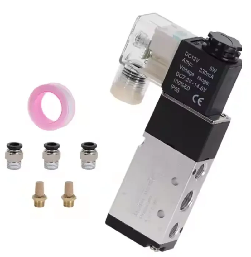 Vàlvula de solenoide pneumàtic 5 via 2- Control de posició AIR 12V 24V